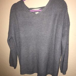Grey braided sweater